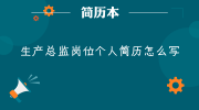 生产总监岗位个人简历怎么写