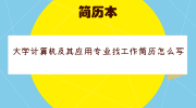 大学计算机及其应用专业找工作简历怎么写