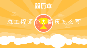 总工程师个人简历怎么写