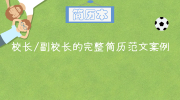 校长/副校长的完整简历范文案例