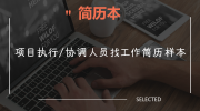 项目执行/协调人员找工作简历样本
