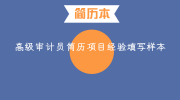 高级审计员简历项目经验填写样本