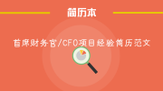 首席财务官/CFO项目经验简历范文