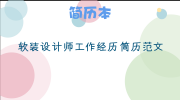 软装设计师工作经历简历范文