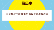 系统集成工程师简历自我评价填写样本