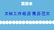 文秘工作经历简历范文