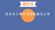 技术总工简历项目经验怎么写