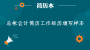 总帐会计简历工作经历填写样本