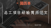 总工项目经验简历范文