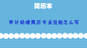 审计经理简历专业技能怎么写