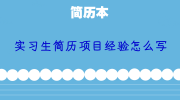 实习生简历项目经验怎么写