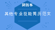 其他专业技能简历范文