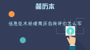 信息技术经理简历自我评价怎么写