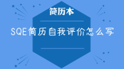 SQE简历自我评价怎么写