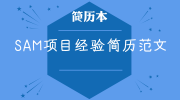SAM项目经验简历范文