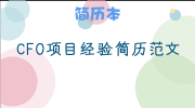 CFO项目经验简历范文