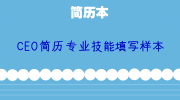 CEO简历专业技能填写样本