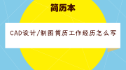 CAD设计/制图简历工作经历怎么写