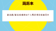 副总裁/副总经理岗位个人简历项目经验范文