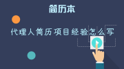 代理人简历项目经验怎么写