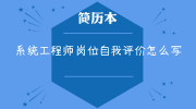 系统工程师岗位自我评价怎么写