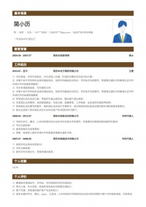 知识产权/专利/商标空白简历模板下载word格式