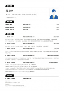 技工/操作工空白个人简历模板