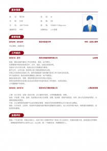 51job人力资源电子版个人简历下载Word格式