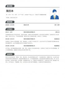 办税人员简历模板