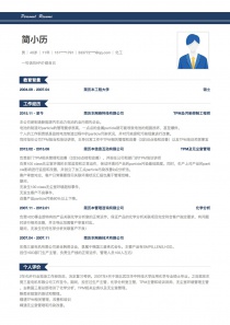 11年经验化工个人简历模板