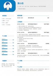 知识产权/专利/商标空白简历模板