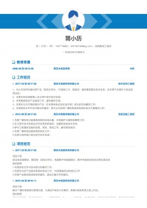 系统集成工程师免费简历模板下载word格式