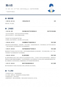 知识产权/专利/商标找工作免费简历模板