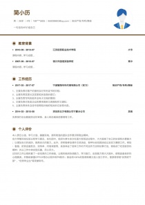 知识产权/专利/商标空白word简历模板