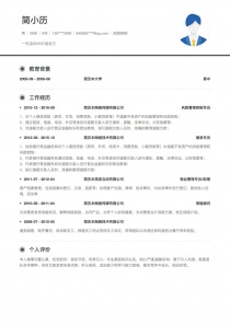 风险控制空白word简历模板