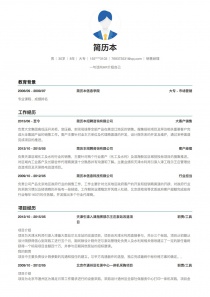 最新销售经理免费简历模板下载