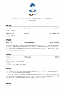 分公司/代表处负责人个人简历模板下载word格式