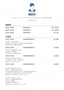 最新软件/互联网开发/系统集成完整免费简历模板范文