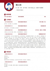 能源/矿产/地质勘查完整word简历模板