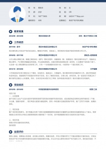 知识产权/专利/商标求职简历模板表格