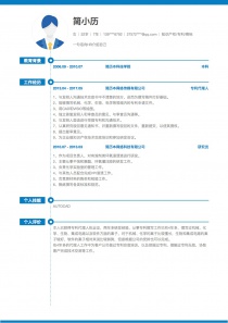优秀的知识产权/专利/商标word简历模板