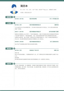 通信技术工程师个人简历模板范文