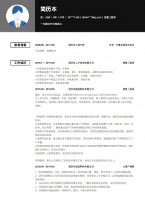 最新销售工程师简历模板下载word格式