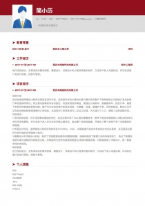 计算机软件空白简历模板下载word格式