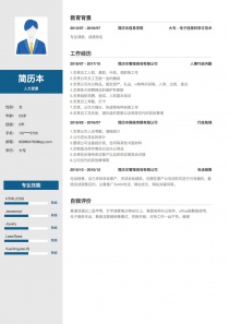 前程无忧人力资源找工作word简历模板范文