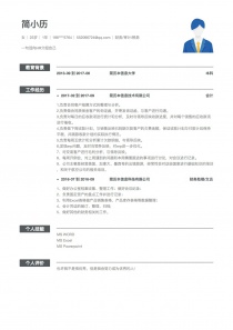 智联招聘财务/审计/税务电子版简历模板下载