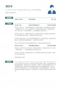 知识产权/专利/商标个人简历表格