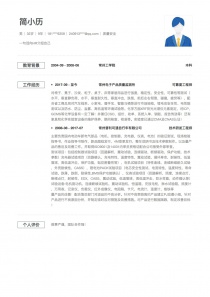 质量安全空白word简历模板