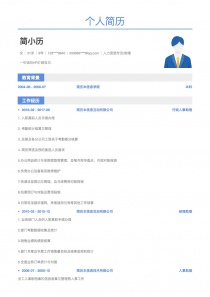 优秀的人力资源专员/助理招聘个人简历模板下载word格式
