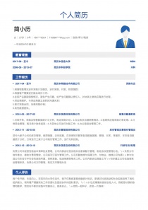 Linkedin财务/审计/税务完整免费简历模板样本